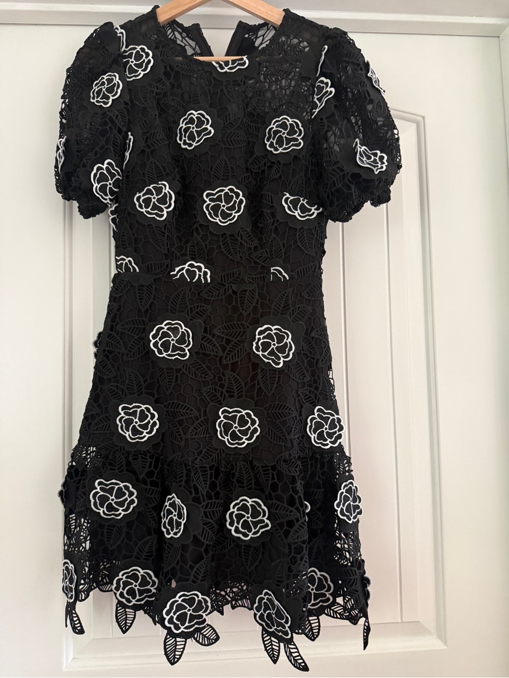 Milly Yasmin 3D Rose Lace Mini Dress